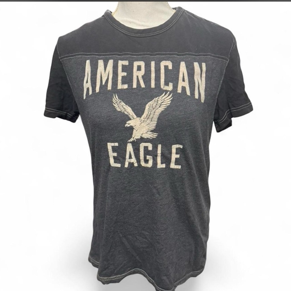 American Eagle Outfitters Vintage Men's Charcoal Graphic Tee